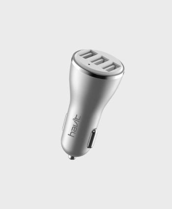 HAVIT ACCESSORY CHARGER CAR 3 PORTS GREY H212GR