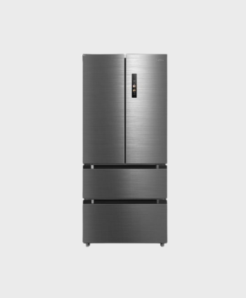 MIDEA REFRIGERATOR FRENCH DOOR 516L INVERTER NO FROST BRU STEEL