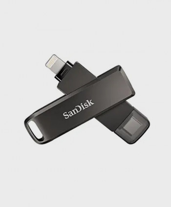 SANDISK IXPAND FLASH DRIVE LUXE 128GB - USB-C + LIGHTNING - FOR IPHONE, IPAD, MAC, USB
