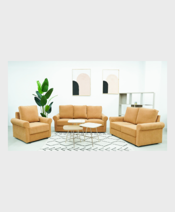SOFA SET 3+2+1 DAYTONA MICROFIBRE PEACH BB1 - LOCAL
