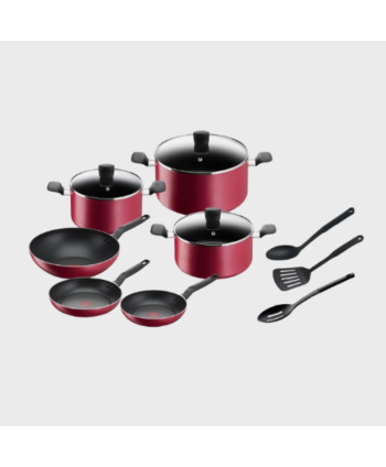 TEFAL SET 12 PCS SUPER COOK RED (B460SC84)