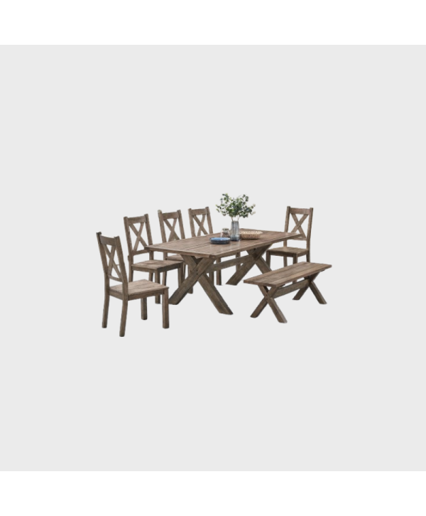 MONZA CHAIR YH BHEVEA35-X(B)WR50 RUSTIC HEVEA (AWB) WOODEN SEAT W1082 X D277 X SH495MM