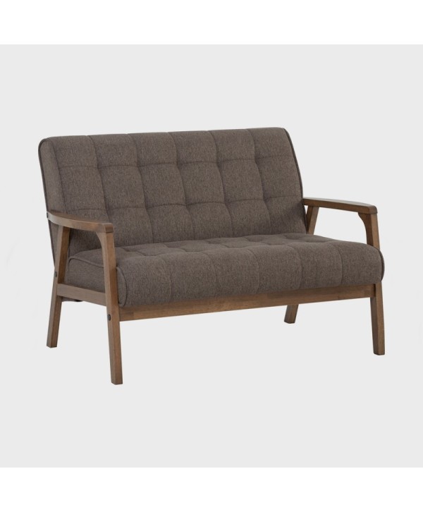 NUHOOM HIACE 2 SEATER SOFA 109/6514 MSIAN OAK+SOLID WOOD+PLYWOOD+DIMITY FABRIC  109 COCOA/6514 CHEST