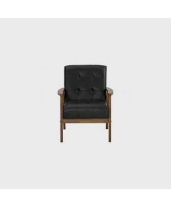 NUHOOM HIACE 3 SEATER SOFA 109/520 MSIAN OAK+SOLID WOOD+PLYWOOD+VINYL  109 COCOA/520 ESPRESSO