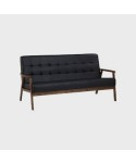 NUHOOM HIACE 1 SEATER SOFA 109/520  MSIAN OAK+SOLID WOOD+PLYWOOD+VINYL  109 COCOA/520 ESPRESSO