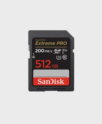 SANDISK EXTREME PRO SD UHS I 512GB CARD FOR 4K VIDEO FOR DSLR AND MIRRORLESS CAMERAS 200MB