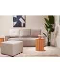 LAYTON L SHAPE SOFA ( 3 SEATER + OTTOMAN )LIGHT GREY MICROFIBER LAYTON L SHAPE SOFA ( 3 SEATER + OTTOMAN )LIGHT GREY MICROFIBER