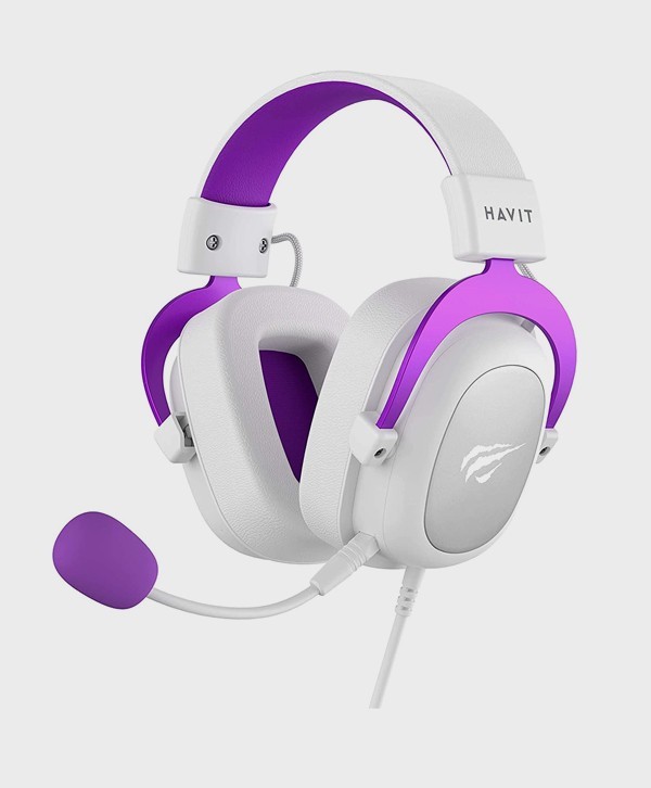 HAVIT GAMING HEADPHONE WHITE PURLE HAVIT GAMING HEADPHONE WHITE PURLE