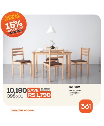 NUHOOM WALD DINING SET 1+4 102/533