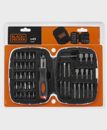 BLACK&DECKER 45 PIECES SCREWDRIVER BIT SET A7039-XJ