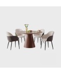 ANTIBES PL1045  DINING TABLE DIA1350*H750CM TOP: MDF WITH VENEER PARQUET LEG: MDF+VENNER