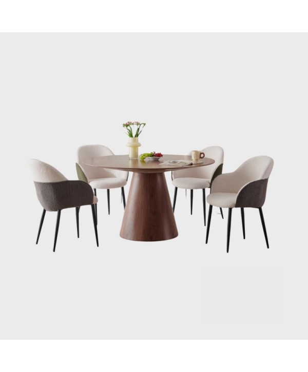 ANTIBES PL1045  DINING TABLE DIA1350*H750CM TOP: MDF WITH VENEER PARQUET LEG: MDF+VENNER