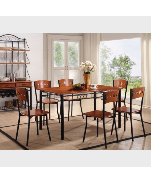 DAHLIA 5PCS TABLE + 4 CHAIRS  DIRTY OAK REF PS310