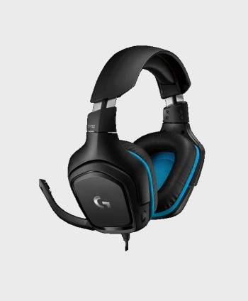 LOGITECH G432 7.1 SURROUND SOUND WIRED GAMING HEADSET - LEATHERETTE - USB BLACK