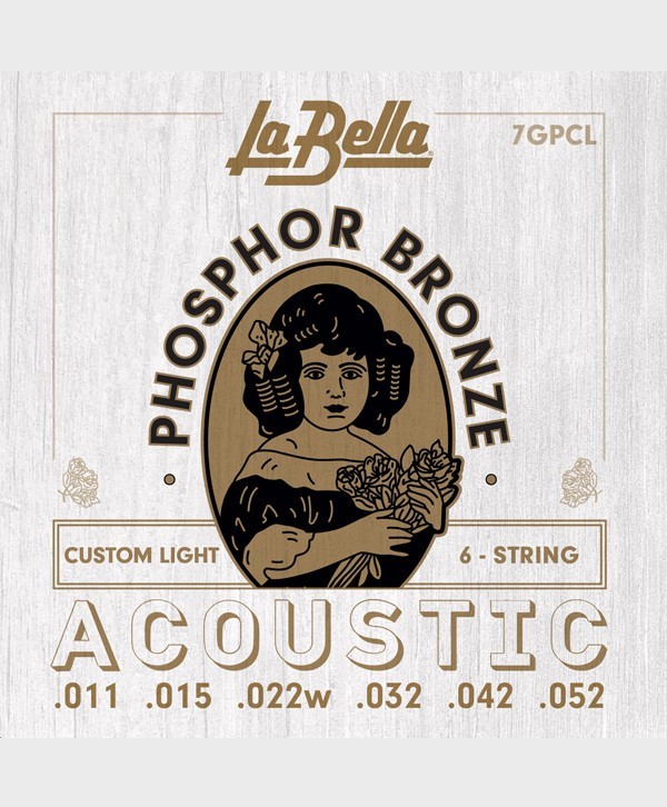 LABELLA GUITAR STRINGS - SET ACOUS GTR PB CSTM-LITE