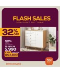 ELISTA CABINET RUBBER WOOD/WHITE REF DA55B-1 ELISTA CABINET RUBBER WOOD/WHITE REF DA55B-1