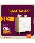HANNA CABINET RUBBER WOOD/WHITE REF DA44B HANNA CABINET RUBBER WOOD/WHITE REF DA44B