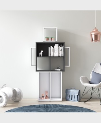 RUUM ROBOTIC BOOKCASE WHITE/ANTHRACITE