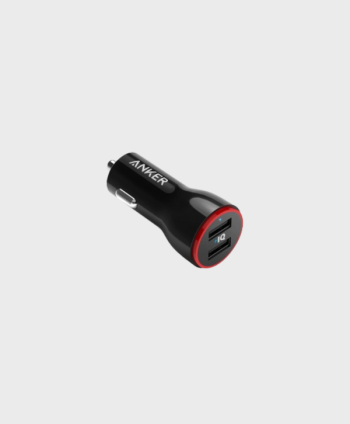 ANKER POWERDRIVE 2 24W 2-PORT CAR CHARGER - BLACK